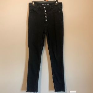 Old Navy extra high rise rockstar super skinny black wash jeans